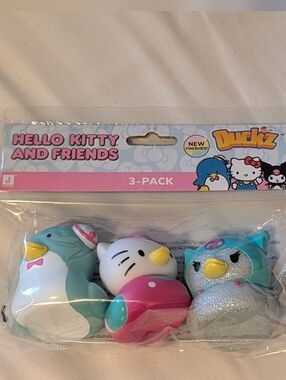 Hello Kitty and Friends Duckz 3-Pack Bath Toy Set - Pink & Teal